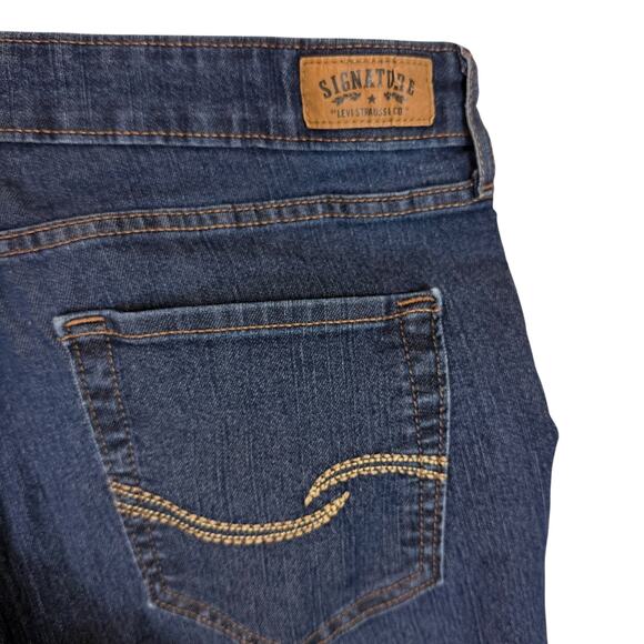 Signature by Levi Strauss & Co. Jeans Womens 18 Blue Denim 5-Pockets Skinny - Picture 10 of 16